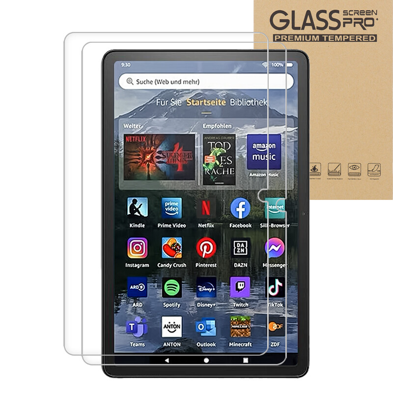 2PACK Amazon Fire Max 11 Tempered Glass Screen Protector