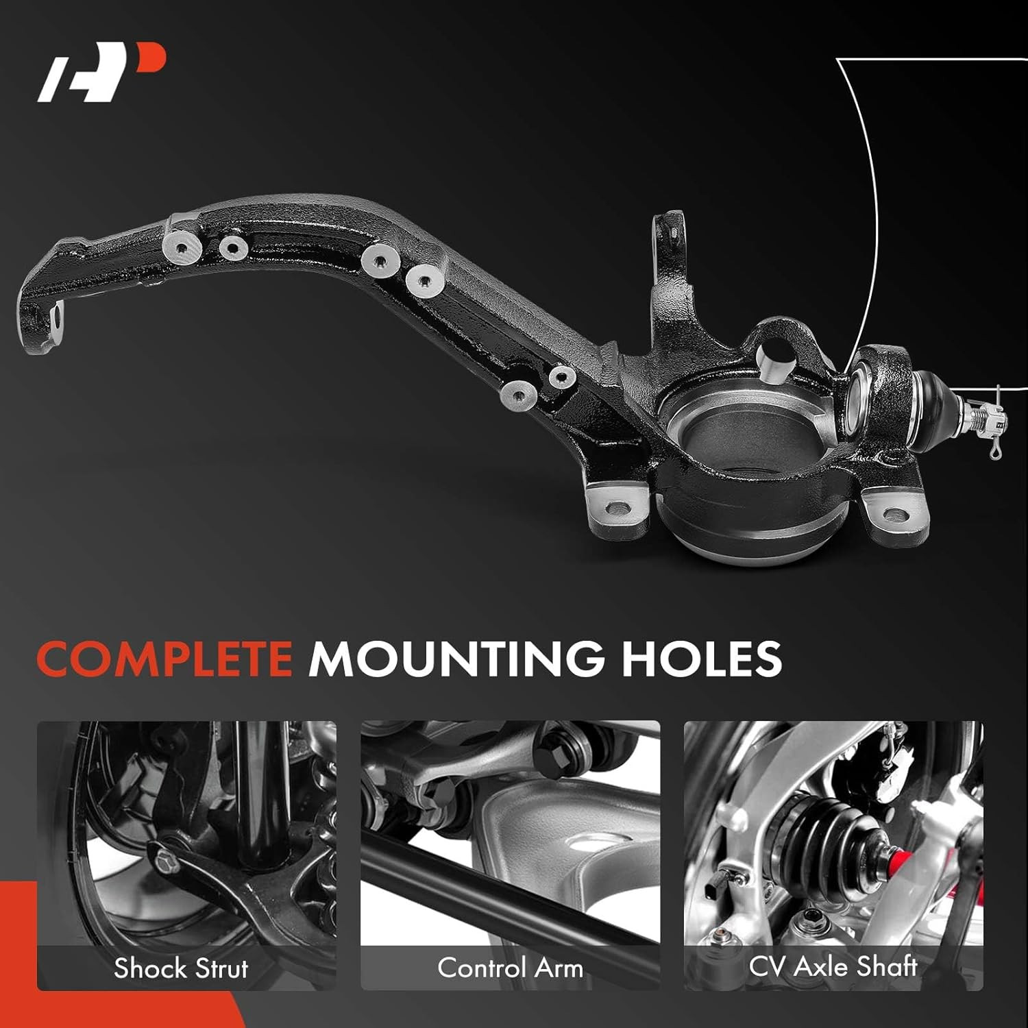 Front Suspension Steering Knuckle Compatible with Honda Accord 1998 1999 2000 20