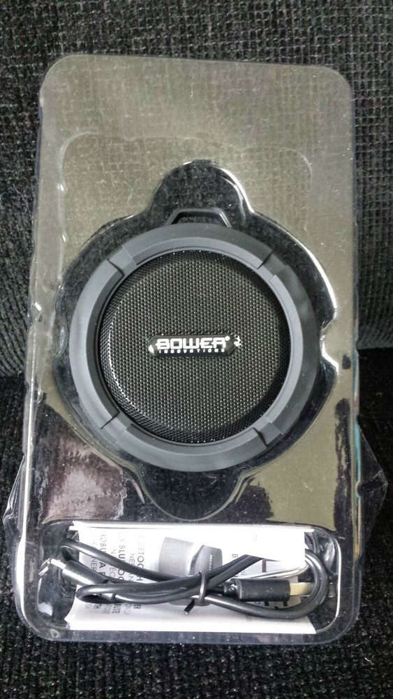 Compact Rugged Waterproof Bluetooth Wireless Shower Speaker Bower Innovations 