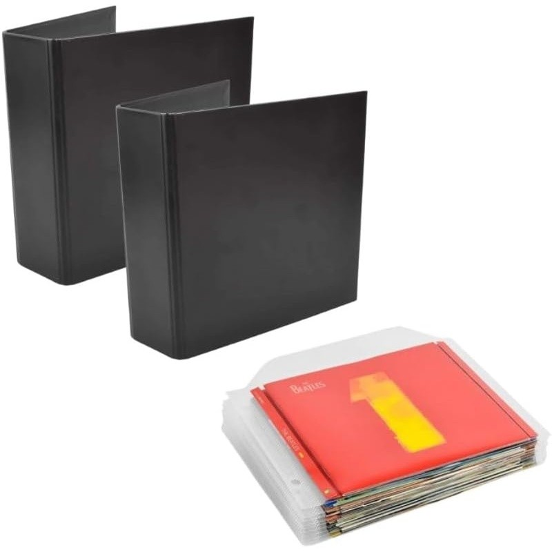 CD Storage Solution 100 Sleeves 2 Binders Polypropylene Dustproof Organizer New