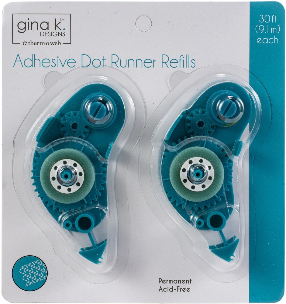 Gina K Designs Adhesive Dot Runner Refill 30ft 2/Pkg-Permanent