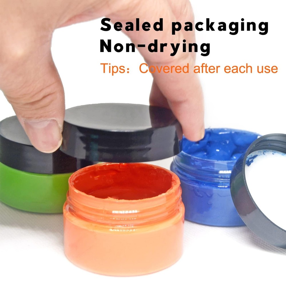 Chalk Paste Paint Set with 3 Silicone Squeegees | Stencil Paint & Silk Screen...