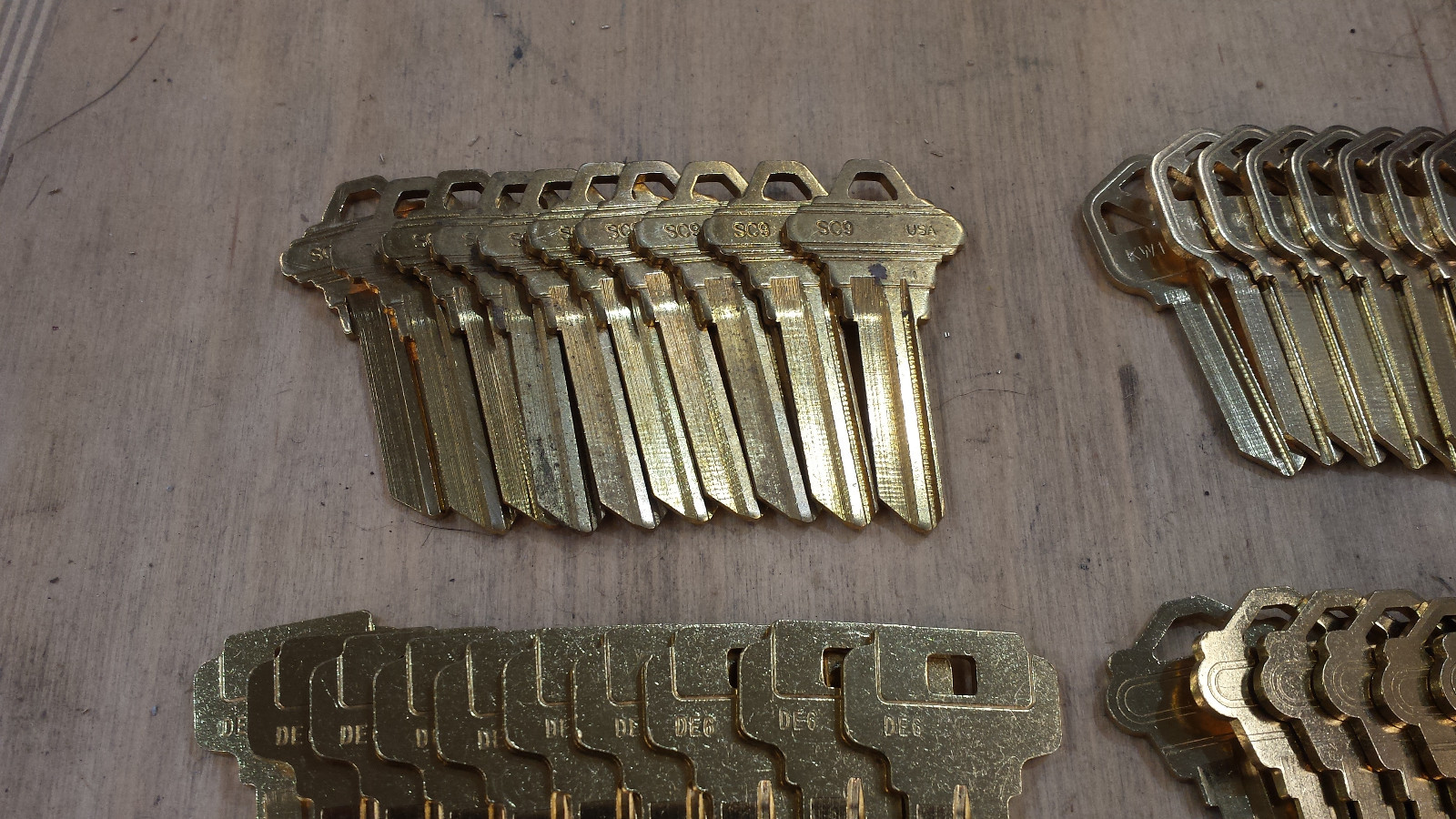 Locksmith-120-Key-Blank-Starter set-Variety Pack-10 each of 12 common blanks-Lot