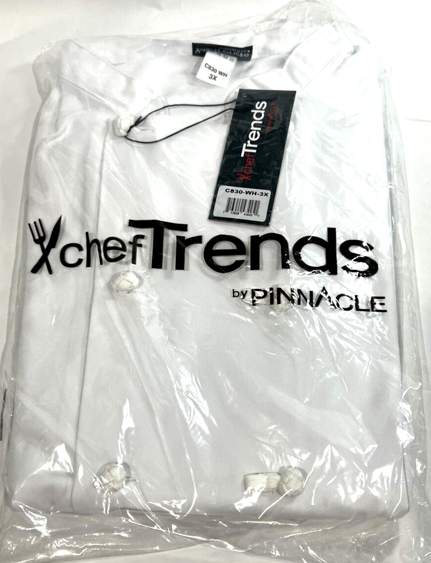 Chef Trends Chef Coat Premium Knot Button Down White 3XL