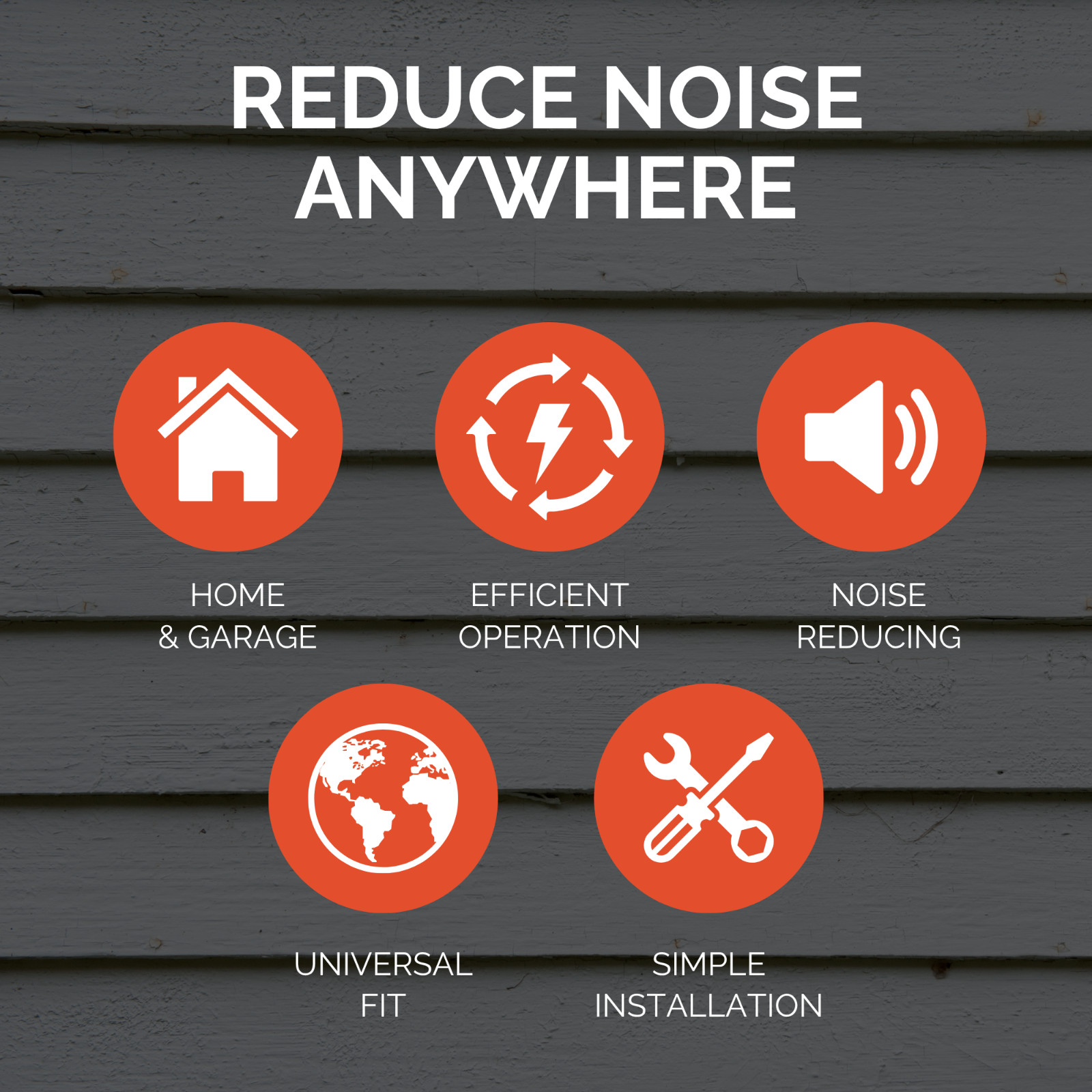 Generator Exhaust Extension Muffler w/Wall Mounting Kit - Universal Fit