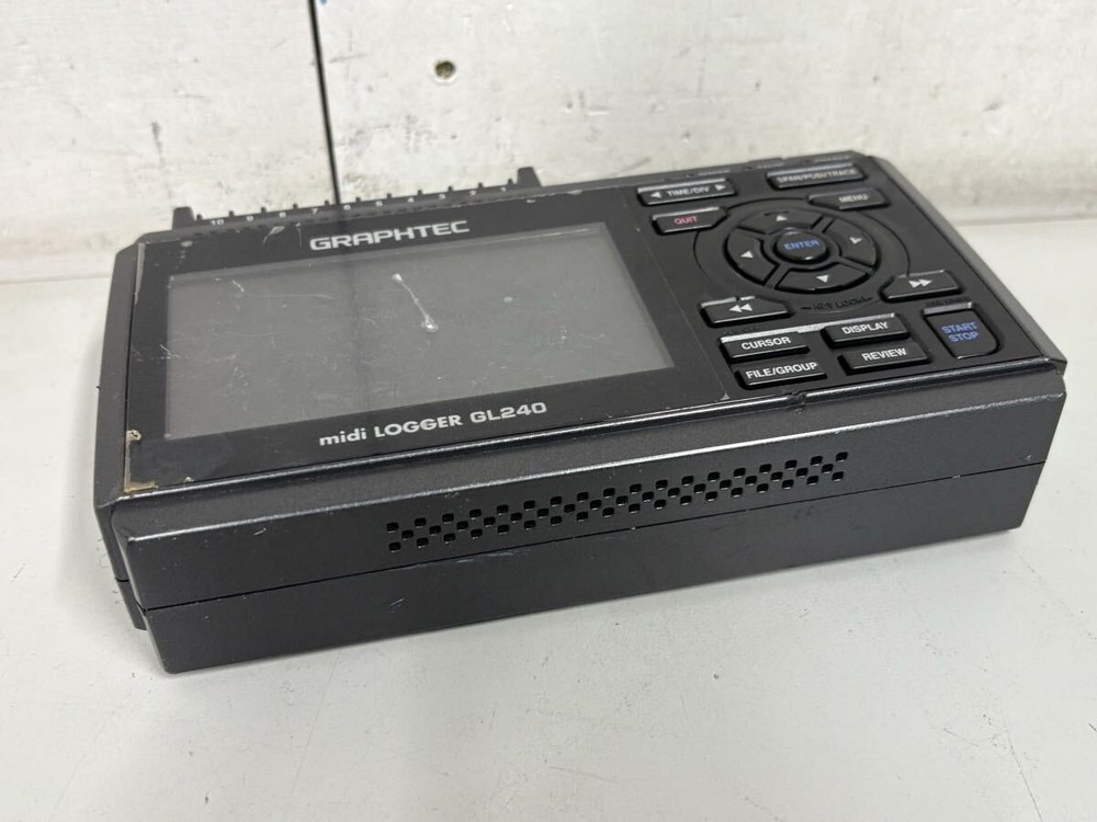 GRAPHTEC midi LOGGER GL240 Isolated Multi-channel Data Logger Power Supply OK