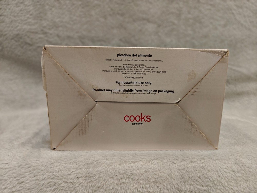 Cooks Mini Chopper Black Compact Food Processor NIB One-Touch Dual Pulse