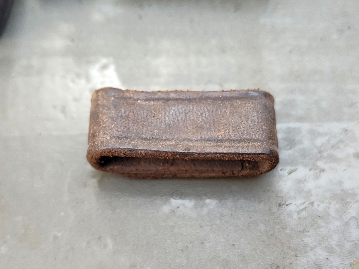 Scarce Original Civil War/Indian Wars Leather Strap Keepers/Slides, Set of Two