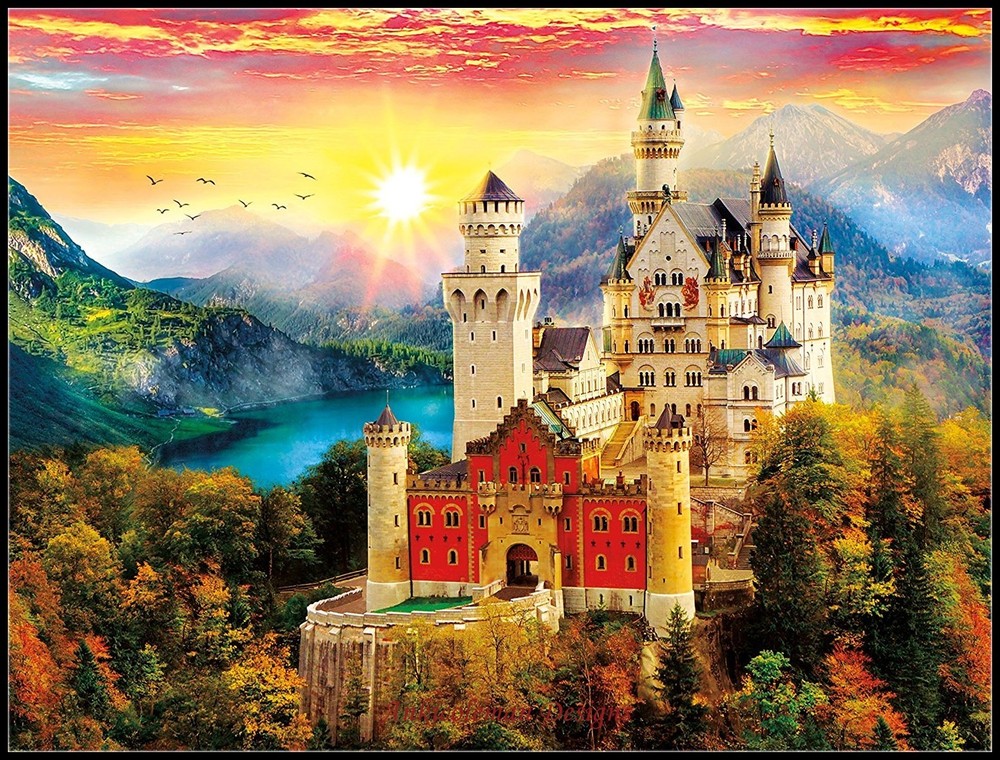 Castle Dream - Chart Counted Cross Stitch Patterns Needlework DIY DMC Color