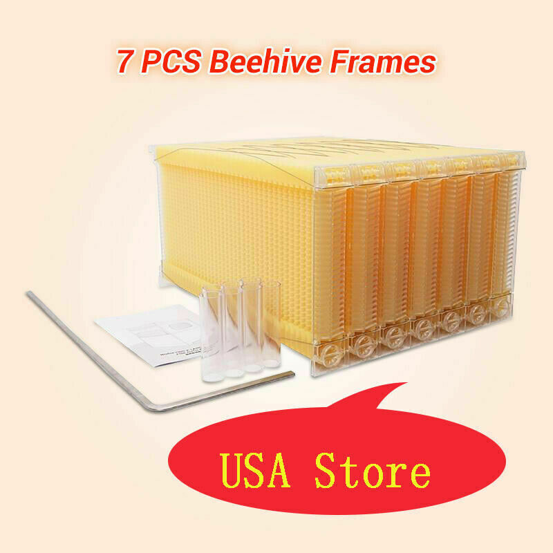 7x Auto Plastic Beekeeping Frames Honey Comb Frames For Beehive House Boxes US