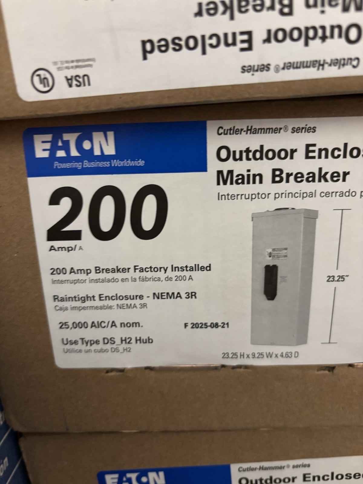Eaton 200-Amp Outdoor Main Breaker Disconnect