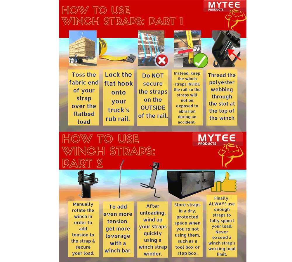 (4 Pack) Kinedyne 4" x 30' Winch Strap with Flat Hook - Gold