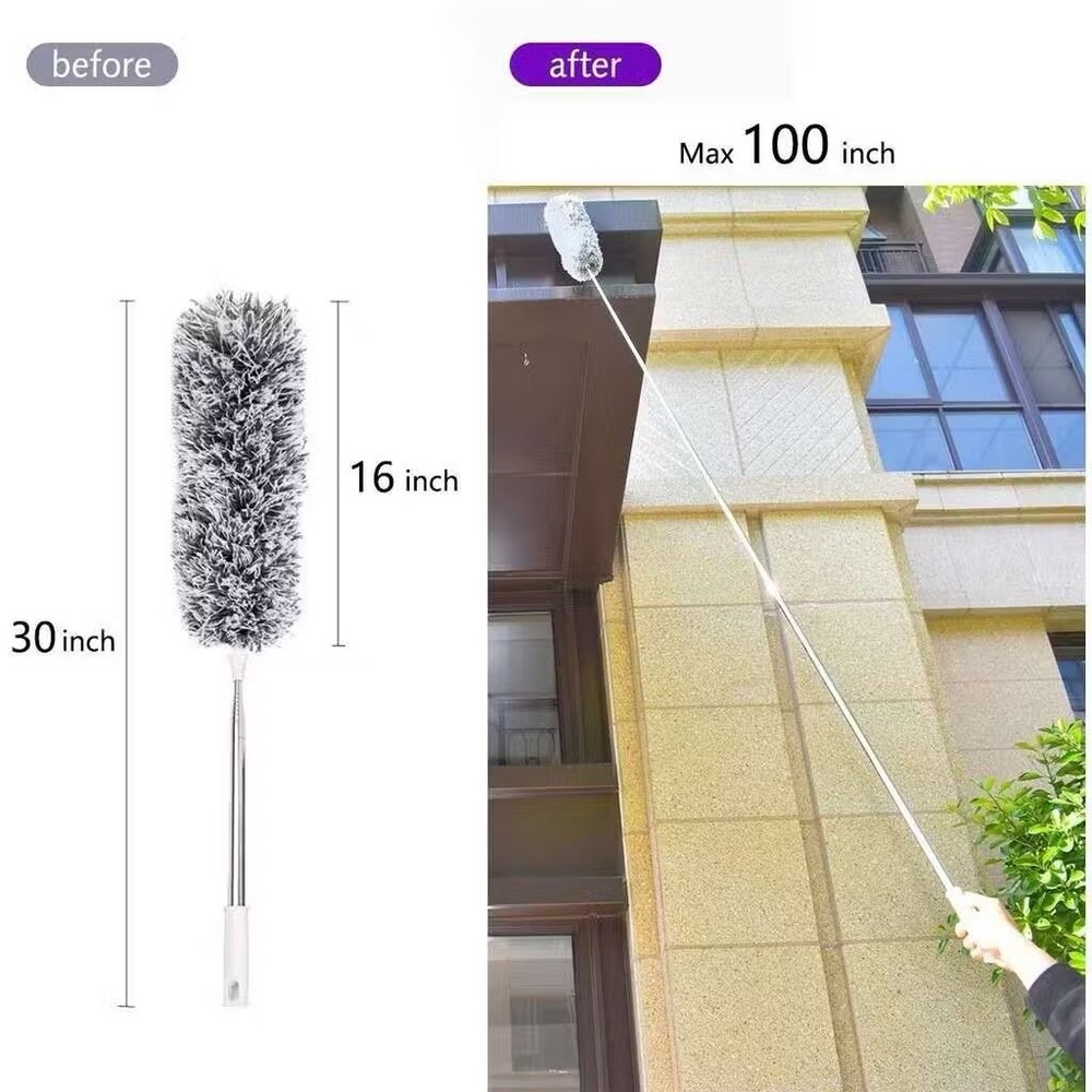 Long Microfiber Duster with Bendable Head and Washable