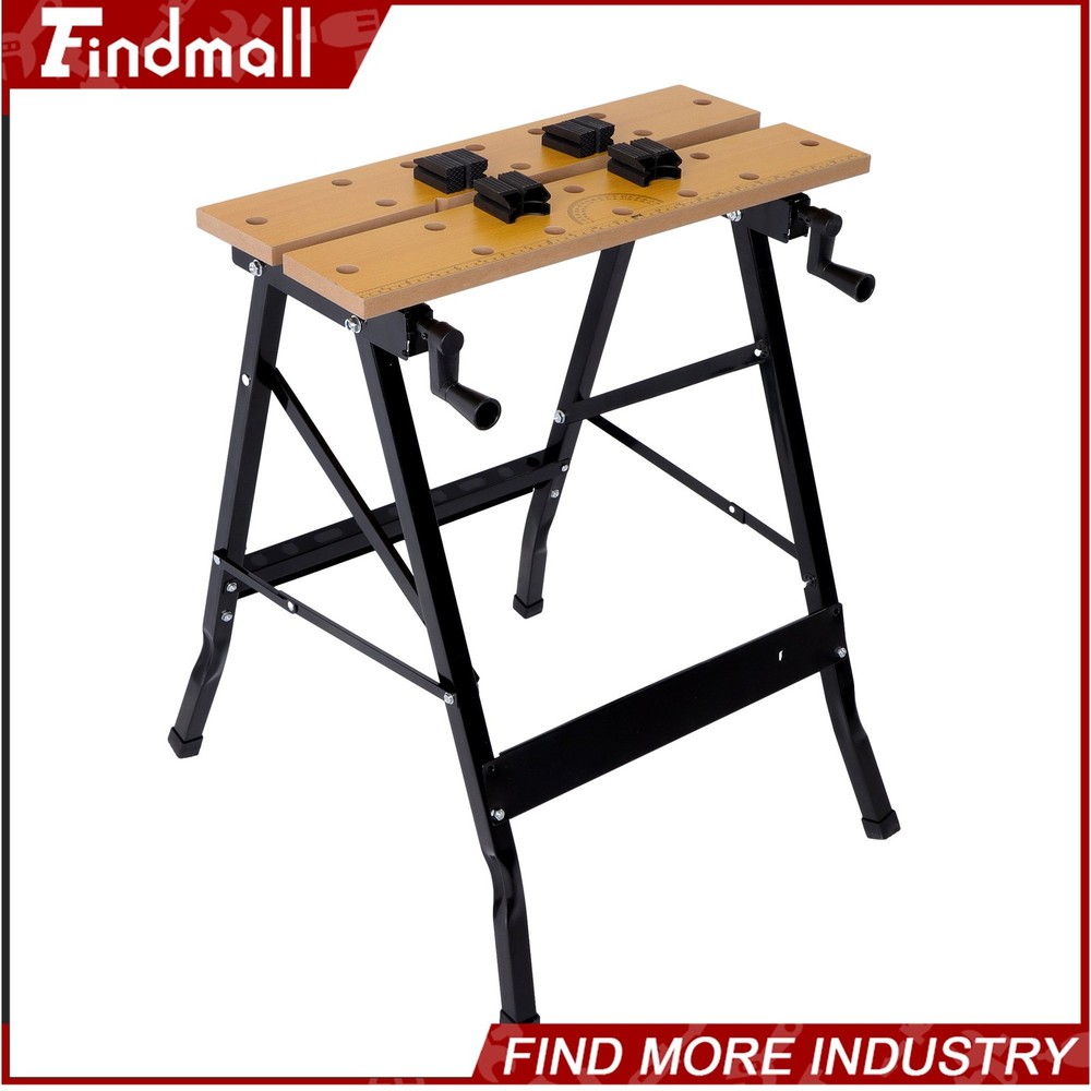 Findmall Foldable Multi-Purpose Workbench With Measuring Ruler & Protractor
