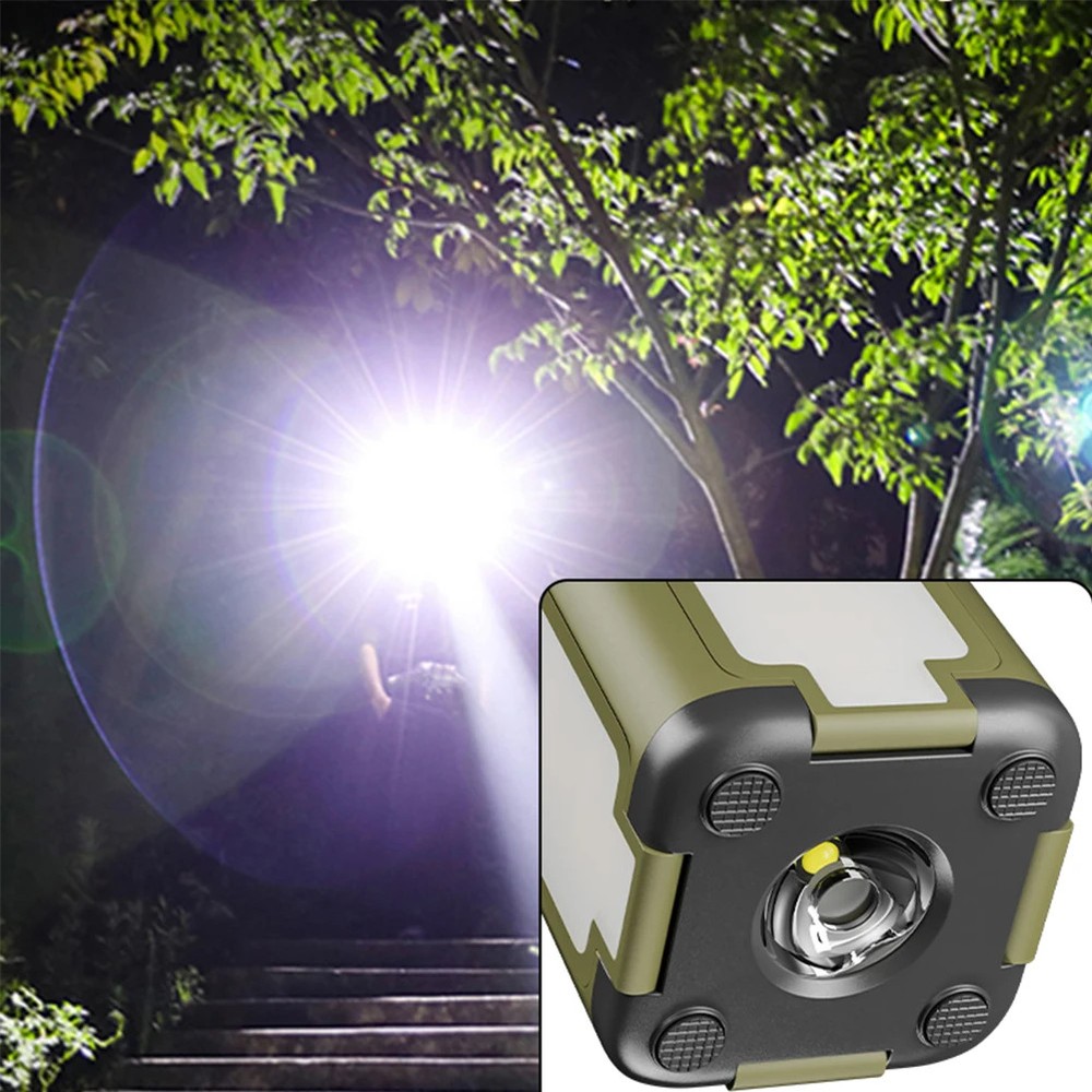Solar Camping Lantern Foldable Camping Light Waterproof Rechargeable Lantern LED