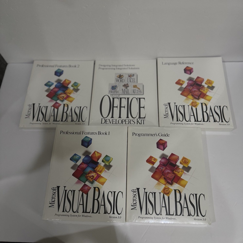 RARE Vintage Microsoft Dev Software Lot Visual Basic C++ FoxPro Promo NFR Box
