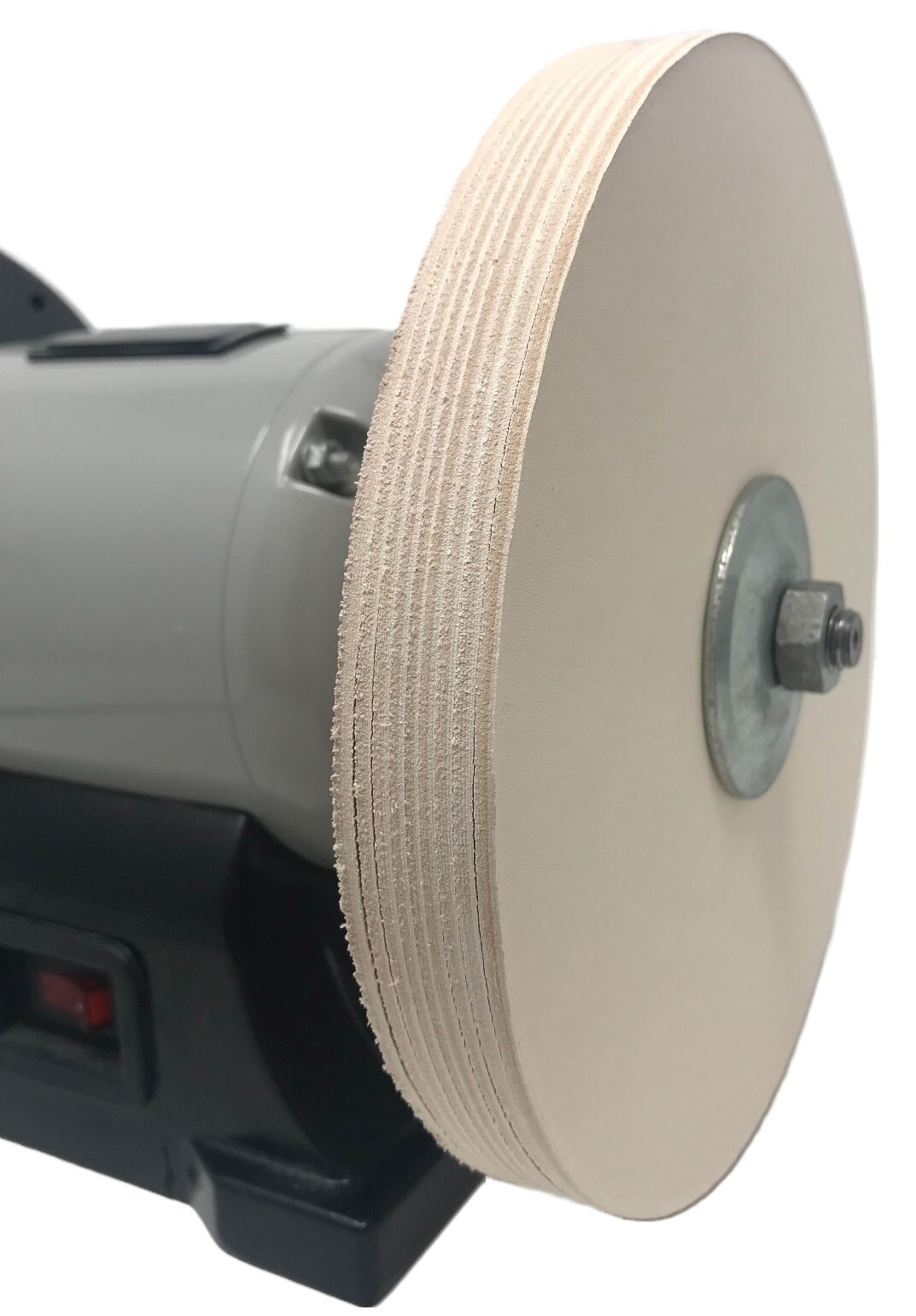 8 inch Leather Honing Wheel Fits 6 in. & 8 in. Bench Grinders and Polishers