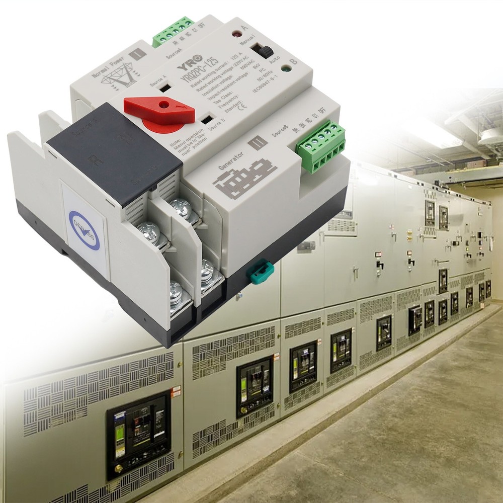 2P 125A Dual Power Automatic Transfer Switch Fit Generator Changeover Switch