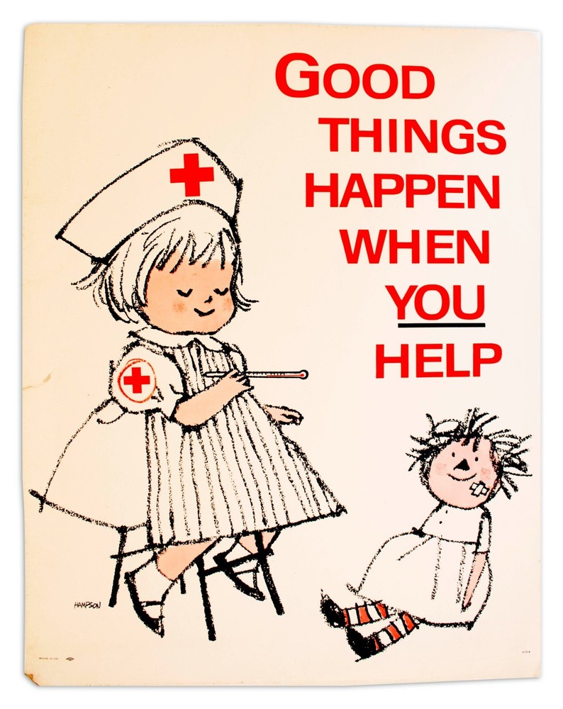 ''Good Things Happens When You Help'' Red Cross Poster