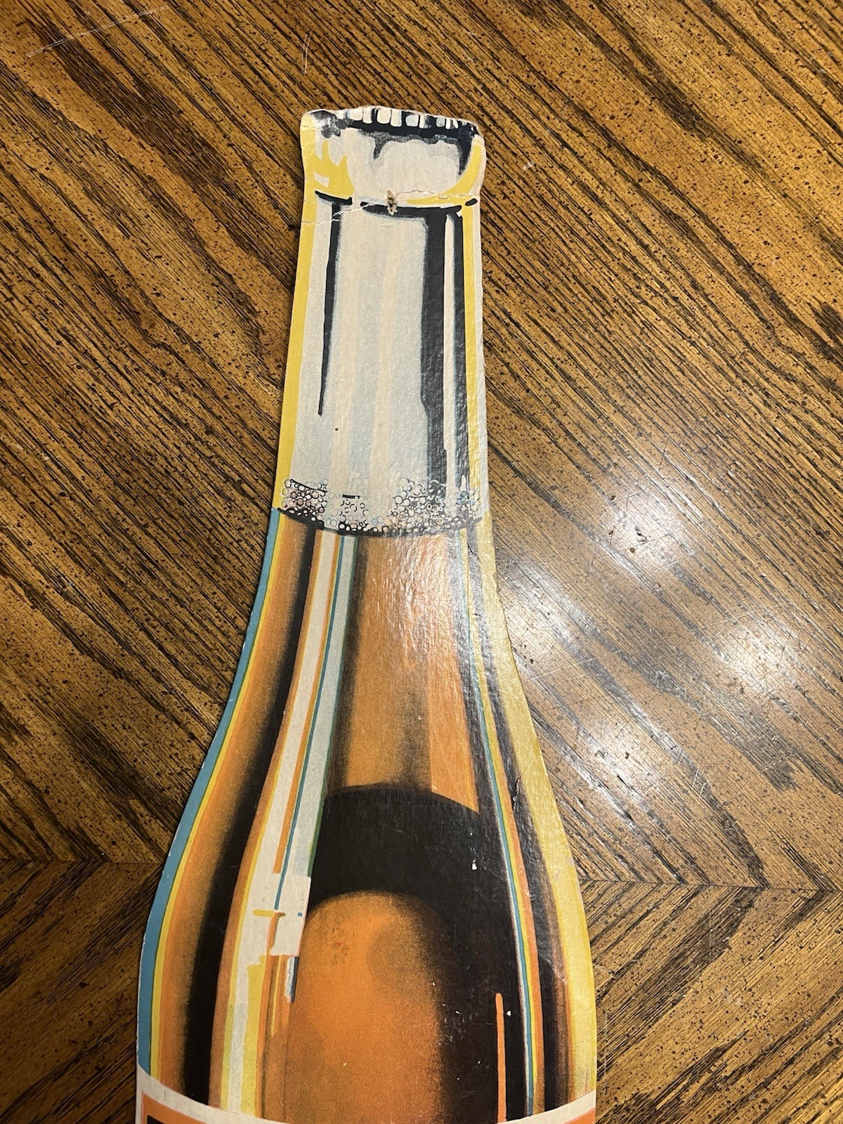 Antique 1936 Nichol Kola Cardboard Soda Bottle Advertising Sign