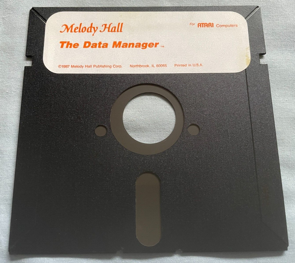 THE DATA MANAGER - Atari 400/800/C64/128 Computer Software Disk COMPLETE TESTED!