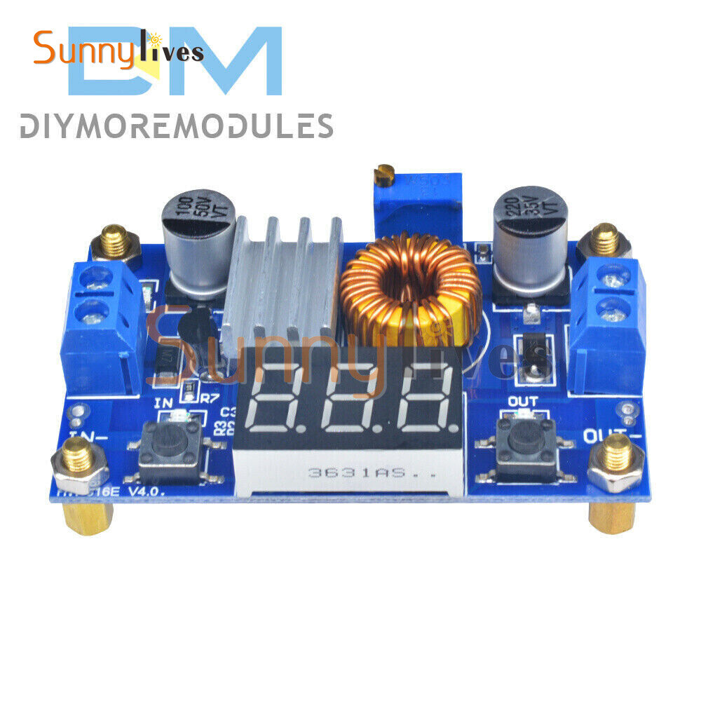 2PCS 5A Adjustable DC Step-down Digital Module LED Driver Buck Conversion Module