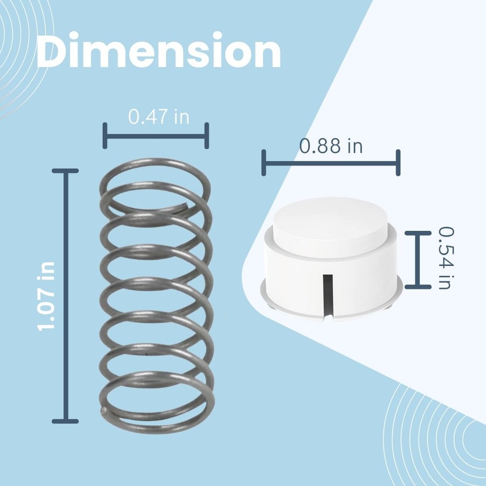 telehybrid Cooler Replacement Button & Spring Kit for Igloo 4 Pack, White