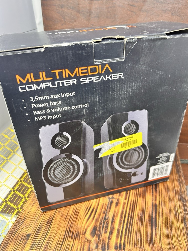 Blackweb Multimedia PC Speakers 3.5mm Aux Input