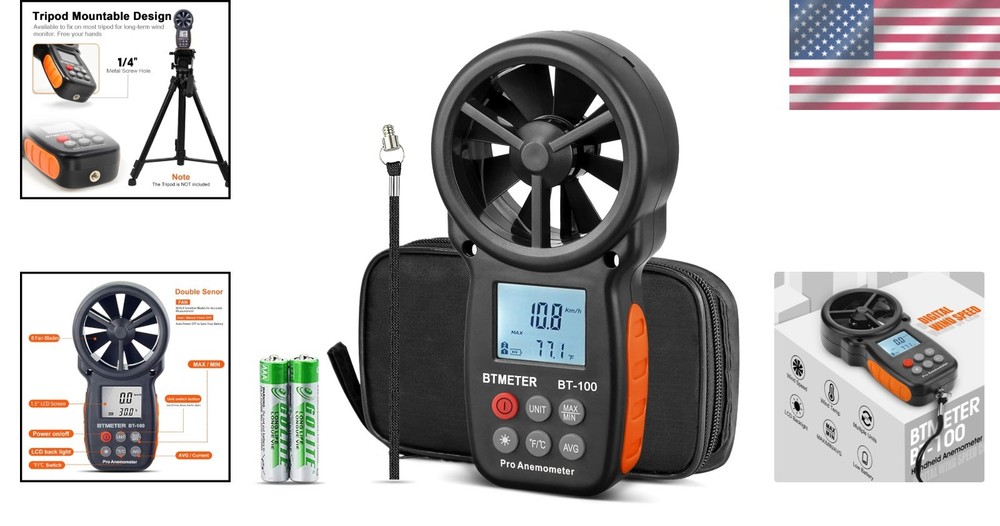 Portable Digital Wind Speed CFM Meter for Shooting
