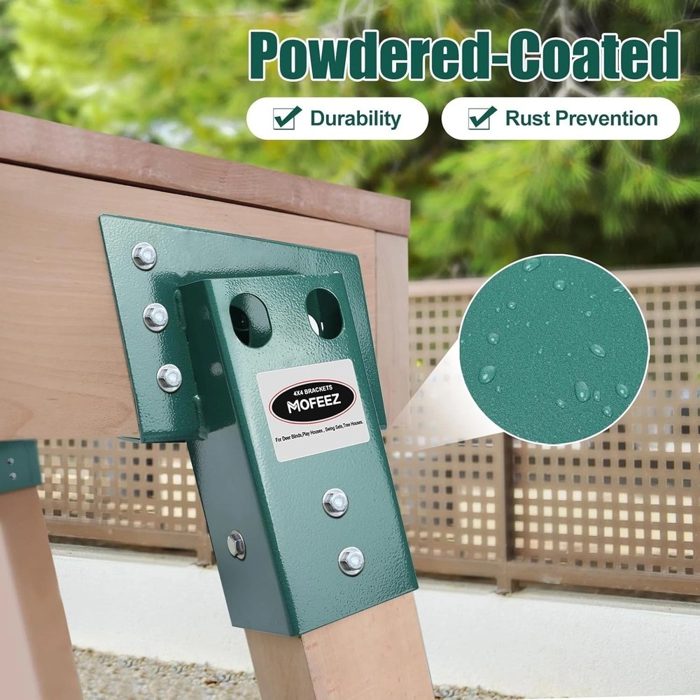 Deer Stand Brackets 4x4, Heavy Duty Elevator Bracket with Powder Coated for D...