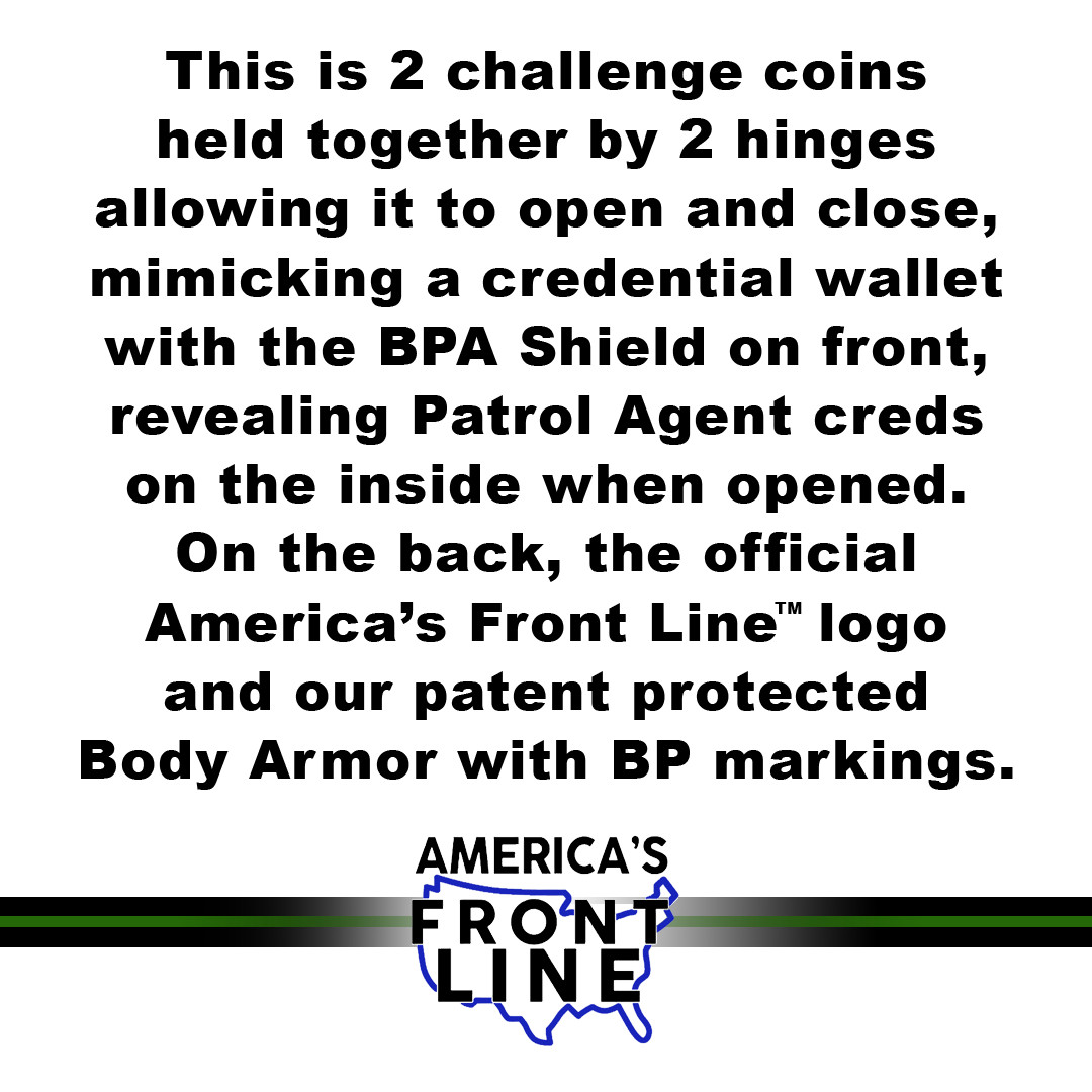 BL14-17 Border Patrol Agent Credential Wallet Hinged Challenge Coin CBP