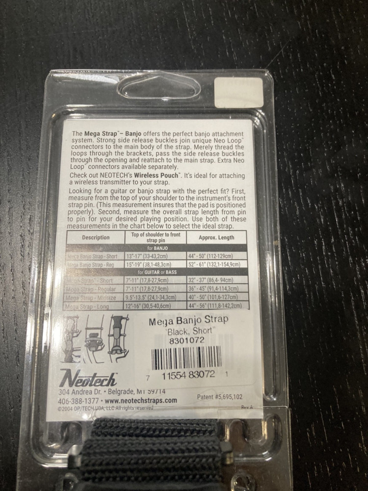 Neotech Mega Strap BANJO Short 8301072 Black