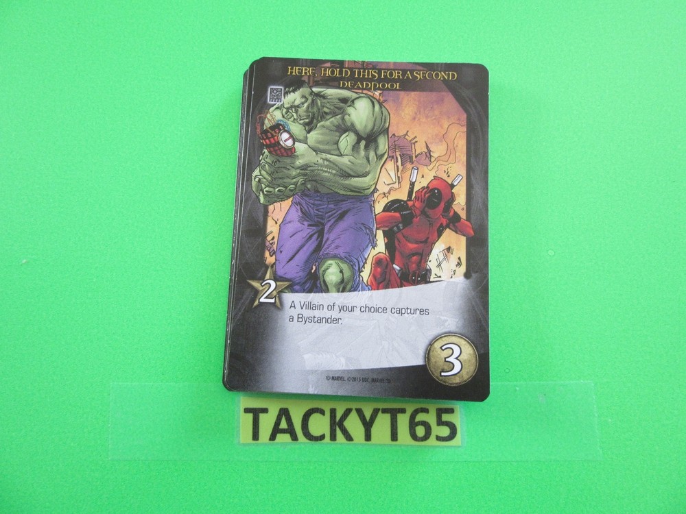 2015 UD MARVEL 3D  DECK PLAYING CARD DEADPOOL HERE, HOLD THIS FOR A SECOND