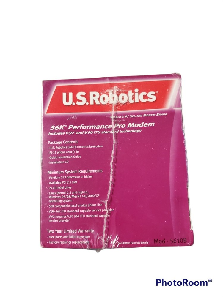 New USRobotics USR5610B 56 Kbps Performance Pro Modem Robotics