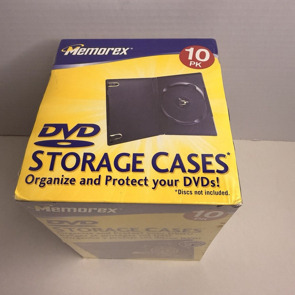 Memorex DVD Storage Cases 10 Pack Black Replacement w/ Software NEW