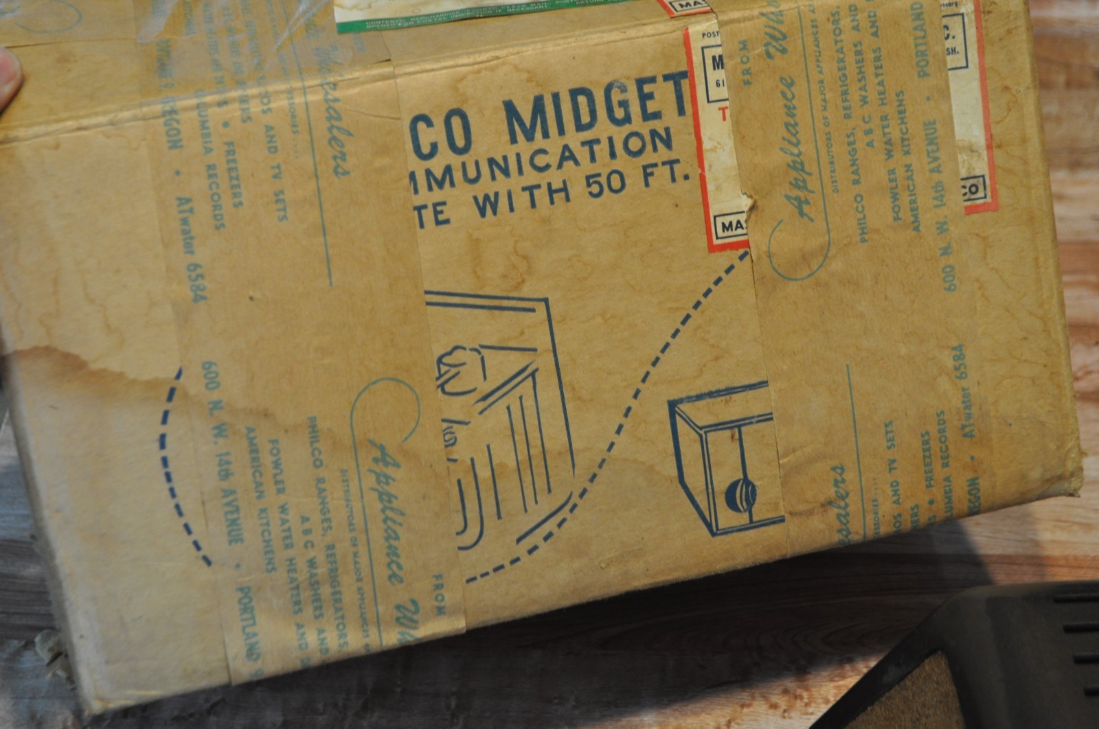 VINTAGE 1950's MASCO MTR Midgetalk WIRELESS VACUUM TUBE INTERCOM in BOX