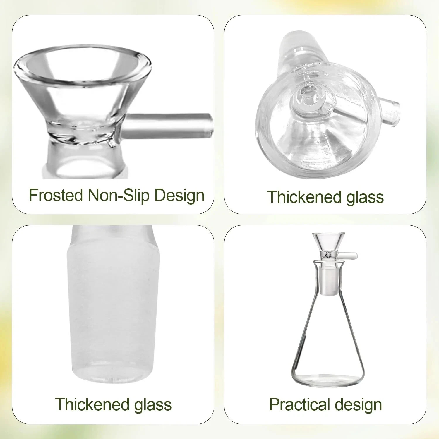 (10 PACK) 14MM Male Glass Bowl For Water Tobacco Pipe Bong Replacement Head -USA