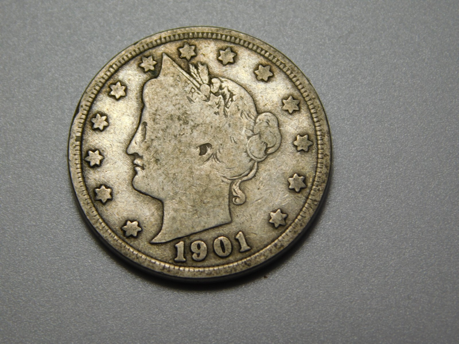 US COIN 1901 LIBERTY HEAD V NICKEL