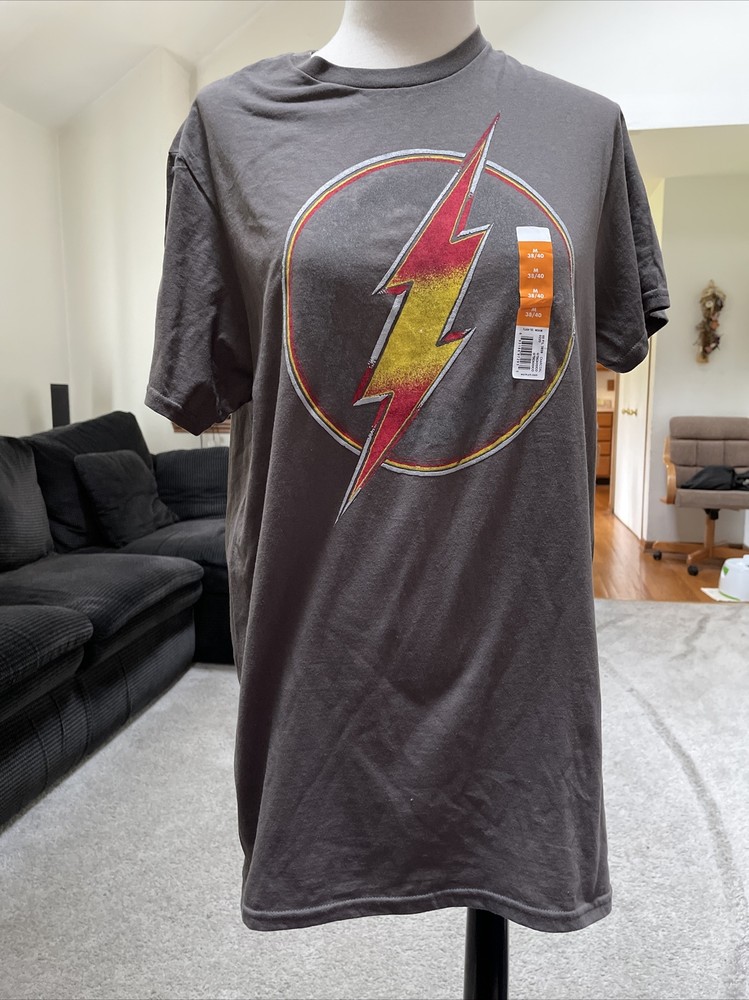 Gray DC Comics The Flash Graphic Tee T-Shirt Size Medium