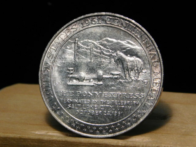 Pony Express Termination Centennial 1961 So-called dollar struck in silver