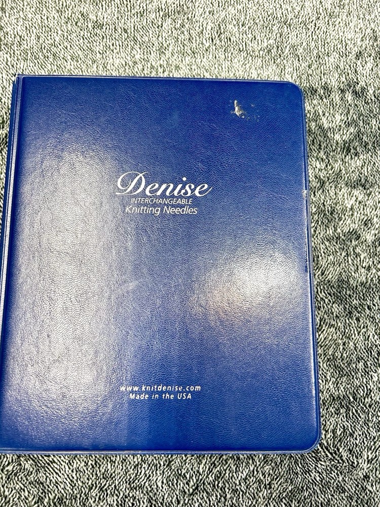 Vintage Denise Interchangeable Knitting Needles Set Blue Box ( incomplete) (E7)