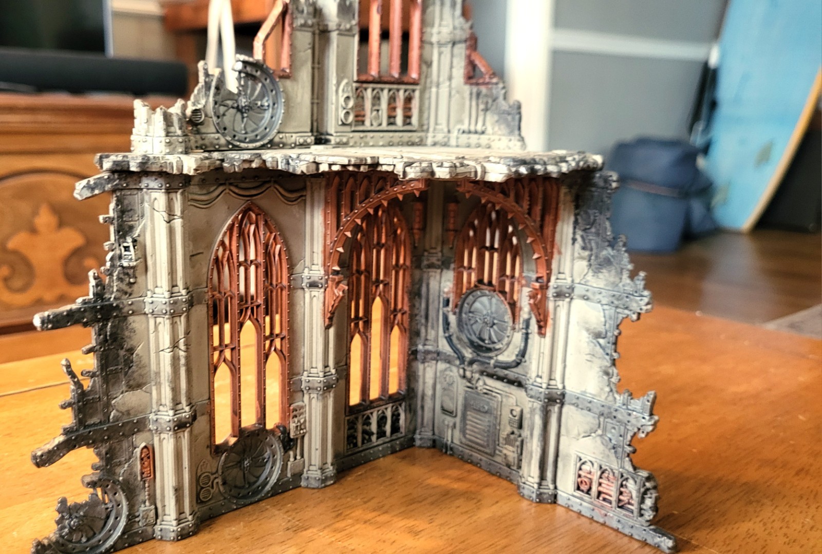 Warhammer 40K Kill team Sector Imperialis Ruins Scenery / Terrain Painted