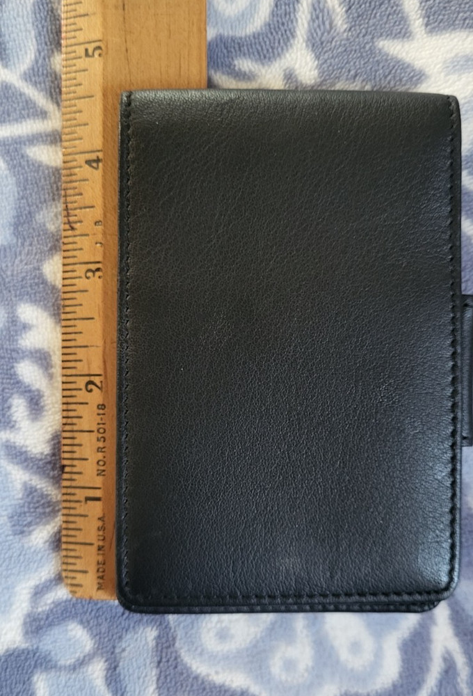 Black Leather Note Pad "Things To Do" Notes w/ Pen Holder