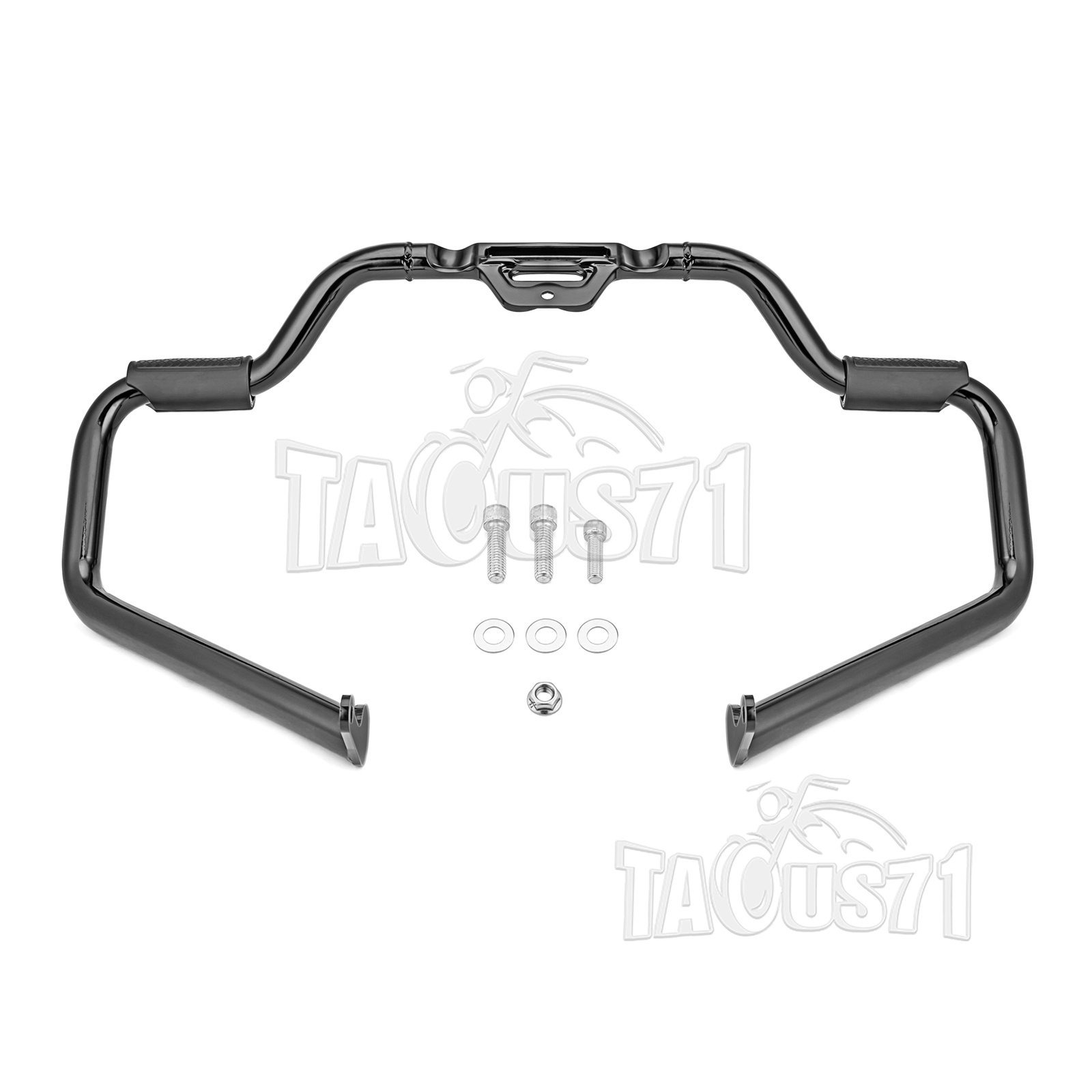 Front + Rear Engine Guard Crash Bar For 18-UP Harley Heritage Classic FLHC flhcs