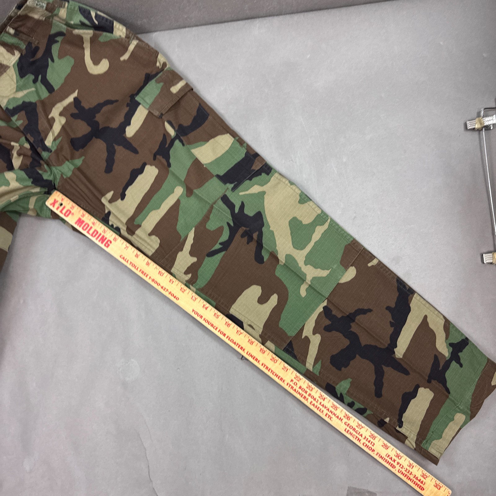 Vintage Military Pants Men 38x32 Green Camo Woodland Trouser Large Reg Distress