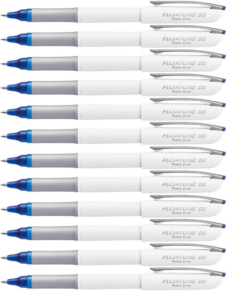 Floatune Rollerball, 0.8Mm Medium Line, Blue Ink, 12 Pack