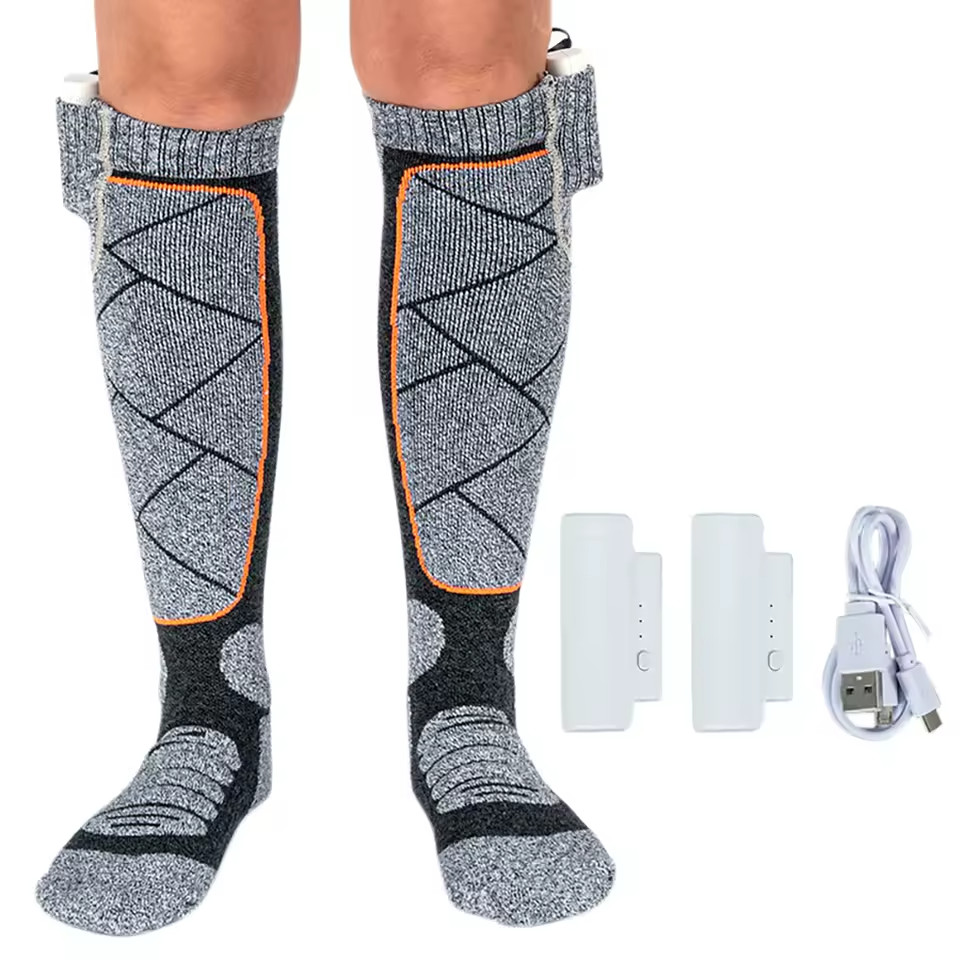 Electric Heated Socks Rechargeable Battery Men Women Winter Foot Warmer
