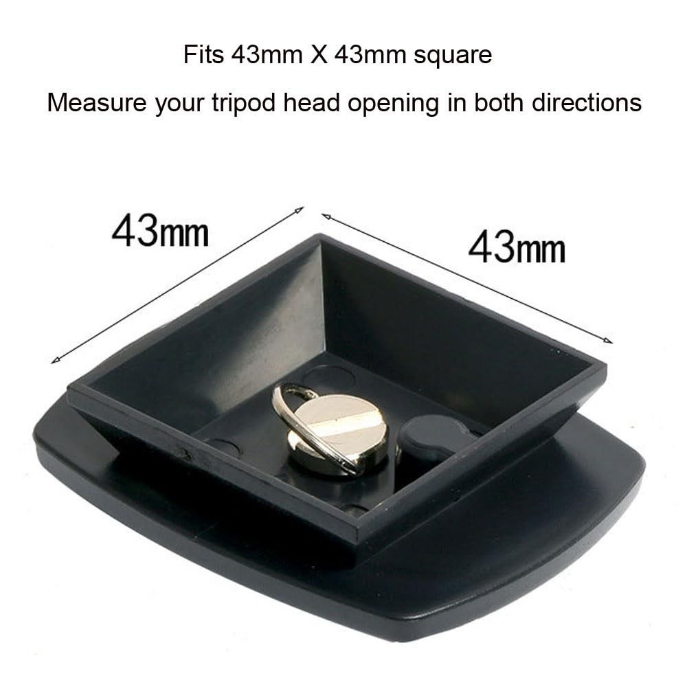 Harwerrel 2 Pack Tripod Quick Release Plate Camera Mount Adapter Black