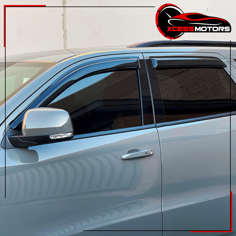 Fits 11-24 Dodge Durango Acrylic Window Visors Sun Rain Guard Deflectors 4PCS