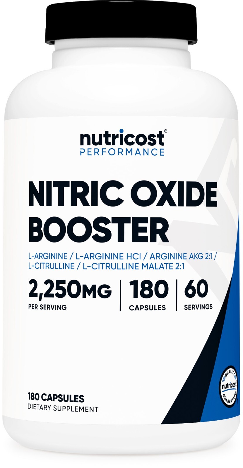 Nutricost Nitric Oxide Booster 750mg, 180 Capsules, 60 Servings